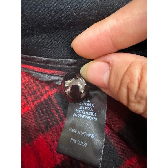 DUNDAS x REVOLVE Red Grunge LONDON OVERSIZED SHIRT small - Picture 13 of 14